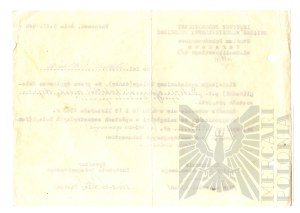 PRL - Notice of Acceptance of Master's Thesis for Defense. Signed by Prof. Stefan Baley (regarding Włodzimierz Downar). Warsaw