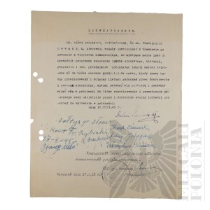 PRL - Certificate on the Secret Teaching of the Mother Tongue by Vladimir Downar during World War II.