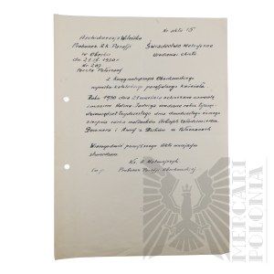 PRL - Application to the Court with Attachments for the Restoration of the Birth Certificate of Janina Downar.