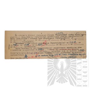 People's Republic of Poland - Letter from the State Pension Fund to Maria Janasek. (Brig. Gen. Jerzy Ferek-Bleszynski)