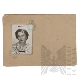 PRL - Certificate of Registration of Małgorzata Brazewicz Issued by the Polish Committee in Munich.