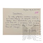 PRL - Pisma Marii Janasek do Państwowego Zakładu Emerytalnego w Sprawie Renty (gen. bryg. Jerzy Ferek-Błeszyński).