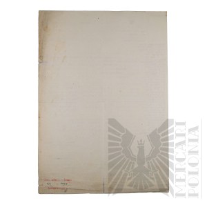 PRL - Complete copy of the Birth Certificate of Georgette Janasek (Błeszyńska) daughter of Brig. Gen. Jerzy Ferek-Błeszyński.