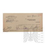 PRL - Pisma Marii Janasek do Państwowego Zakładu Emerytalnego w Sprawie Renty oraz Decyzja Odmowna (gen. bryg. Jerzy Ferek-Błeszyński).
