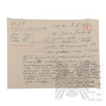 PRL - Pisma Marii Janasek do Państwowego Zakładu Emerytalnego w Sprawie Renty oraz Decyzja Odmowna (gen. bryg. Jerzy Ferek-Błeszyński).