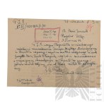 PRL - Zaświadczenie Okręgowej Rady Związków Zawodowych w Poznaniu dla Marii Janasek (gen. bryg. Jerzy Ferek-Błeszyński).