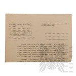 PRL - Zaświadczenie Okręgowej Rady Związków Zawodowych w Poznaniu dla Marii Janasek (gen. bryg. Jerzy Ferek-Błeszyński).