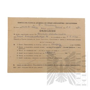 PRL - Medical Statement Together with Termination of Service Relationship of Vladimir Downar.