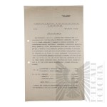 PRL - Odpis Świadectwa Ukończenia Państwowego Wyższego Kursu Nauczycielskiego. Włodzimierz Downar. Warszawa.
