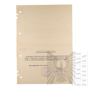 People's Republic of Poland - Certificate of Lack of Property Issued to Vladimir Downar.