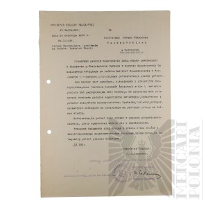 PRL - Odpis Pisma Inspektora Szkolnego Włocławskiego we Włocławku. Włodzimierz Downar.