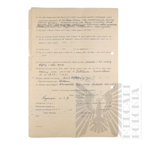 PRL - Questionnaire for Members and Entrants to the P.P.R. by Vladimir Downar.