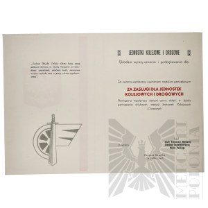 PRL - Blanket Diploma for Meritorious Service to Railway and Road Units.