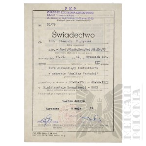 PRL - Certificate of Completion of the Instructor Training Course in , 