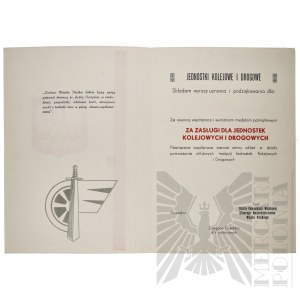 PRL - Blanket Diploma for Meritorious Service to Railway and Road Units.