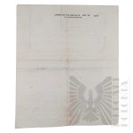PSZnZ - Copy of Certificate of Service in the Polish Air Force by Cpl. Walerian Stolarczyk. Suffolk.
