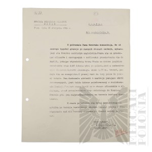 PSZnZ - 2nd Infantry Rifle Division. Letter on Counterintelligence Activities.