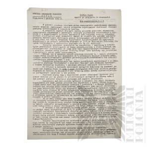 PSZnZ - Strictly Confidential Letter dated 1.12.1941 of the Staff of the Infantry Rifle Division?