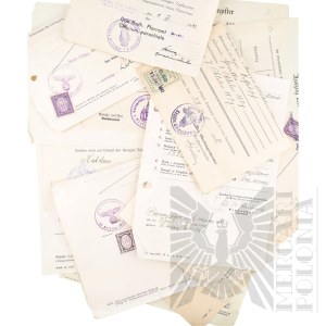II RP/III Rzesza/PRL - Dokumenty, w tym: Akty Stanu Cywilnego, Świadectwa Szkolne - Rodzin: Bachamnów, Dziengielewskich, Wojtowiczów, Kordowskich. Toruń, Reisenburg, Pieniążkowo.