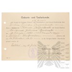 II RP/III Rzesza/PRL - Dokumenty, w tym: Akty Stanu Cywilnego, Świadectwa Szkolne - Rodzin: Bachamnów, Dziengielewskich, Wojtowiczów, Kordowskich. Toruń, Reisenburg, Pieniążkowo.