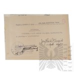 II RP - Trzy Deklaracje gen. bryg. Jerzego Ferek-Błeszyńskiego: o Złożeniu Przysięgi w Wojsku Polskim, o Zaznajomieniu się z Regulaminem Służby oraz o Przyjęciu Rozkazu.