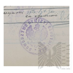 II RP - Copy of the Record Card of Brig. Gen. Jerzy Ferek-Bleszynski.