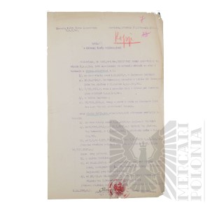 II RP - Excerpt from the Master Record Card of Brig. Gen. Jerzy Ferek-Bleszynski. Warsaw.