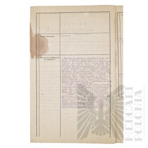 II RP - Application for the Silver Cross of Merit for Adam Zenon Szymanski of the 5th Baon of the Border Protection Corps in Luzki.