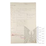 II RP - Odpis Zaświadczenia o Wyciągu z Księgi Metrycznej Włodzimierza Downara.