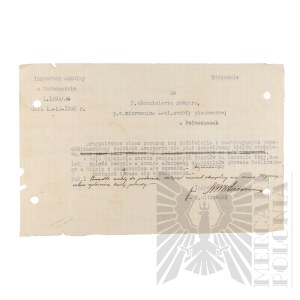 II RP - Confirmation of the Submission of Documents by Vladimir Downar. Połoczany.