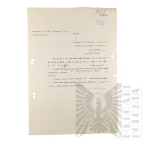 II RP - Pismo o Przyznaniu Podwyżki, Włodzimierz Downar. Warszawa