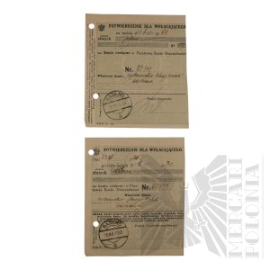 II RP - Zestaw Potwierdzeń Wpłat Dokonanych przez Jerzego Downara.
