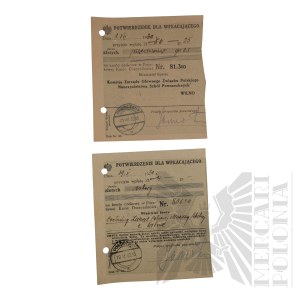 II RP - Set of Confirmation of Payments Made by Jerzy Downar.