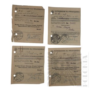 II RP - Set of Confirmation of Payments Made by Jerzy Downar.