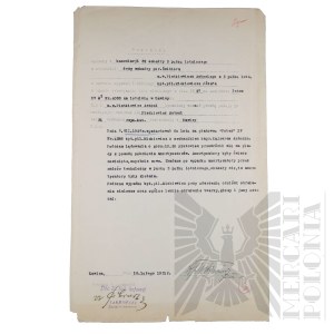 II RP - Protokół Wypadku Lotniczego kpt. pil. Józefa Mickiewicza, 3 Pułk Lotniczy, Poznań - Ławica.