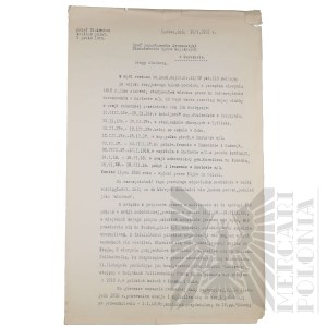 II RP - Meldunek kpt. pil. Józefa Mickiewicza, 3 Pułk Lotniczy, Poznań - Ławica.