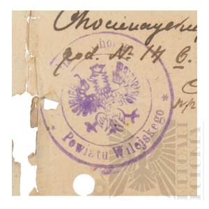 II RP - Excerpt from the ID of Vladimir Downar. Vileyka.