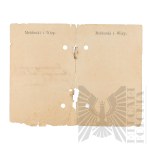 II RP - Fragment Dowodu Osobistego Włodzimierz Downara. Wilejka.