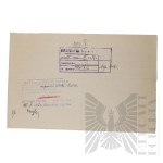 II RP - Wniosek o Wypłatę z Izby Skarbowej kpt. pil. Józefa Mickiewicza, 3 Pułk Lotniczy, Poznań - Ławica.