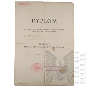 II RP - Diploma of the Bronze Medal for long service. Radom.