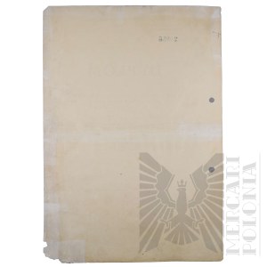 II RP - Diploma of the Bronze Medal for long service. Warsaw.