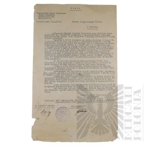 II RP - Orzeczenie Komisji Wojskowo-Lekarskiej Przy Ministerstwie Spraw Wojskowych o Przeniesieniu w Stan Spoczynku kpt. pil. Józefa Mickiewicza, 3 Pułk Lotniczy, Poznań.