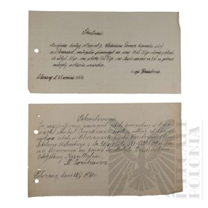 II RP - Vladimir Downar. Cash Receipt. Połoczany.
