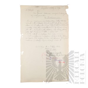II RP - Odpis Decyzji o Wysokości Uposażenia Włodzimierza Downara.