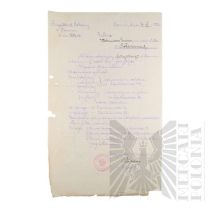 II RP - A referral to the Vacation Course in Torun for Vladimir Downar.