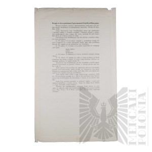 II RP - Provisional Qualification List of Brig. Gen. Jerzy Błeszynski with Handwritten Signature of Gen. Piskor.