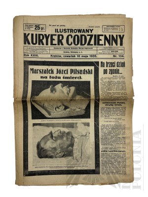 II RP - Illustrowany Kurier Codzienny, May 16, 1935, Includes Posthumous Photo of Marshal Jozef Pilsudski, Krakow.