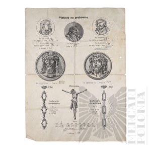 II RP - Advertising Leaflet of Coffin and Tombstone Accessories of the Metal Goods Factory, Poznań