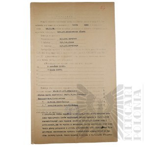II RP - Protokół Wypadku Lotniczego kpt. pil. Józefa Mickiewicza, 3 Pułk Lotniczy, Poznań - Ławica.