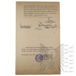 II RP - Protokół Wypadku Lotniczego kpt. pil. Józefa Mickiewicza, 3 Pułk Lotniczy, Poznań - Ławica.